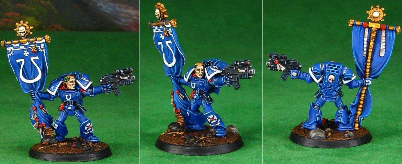 Limited Edition, Skullz, Space Marines, Standard Bearer, Ultramarine Standard Bearer